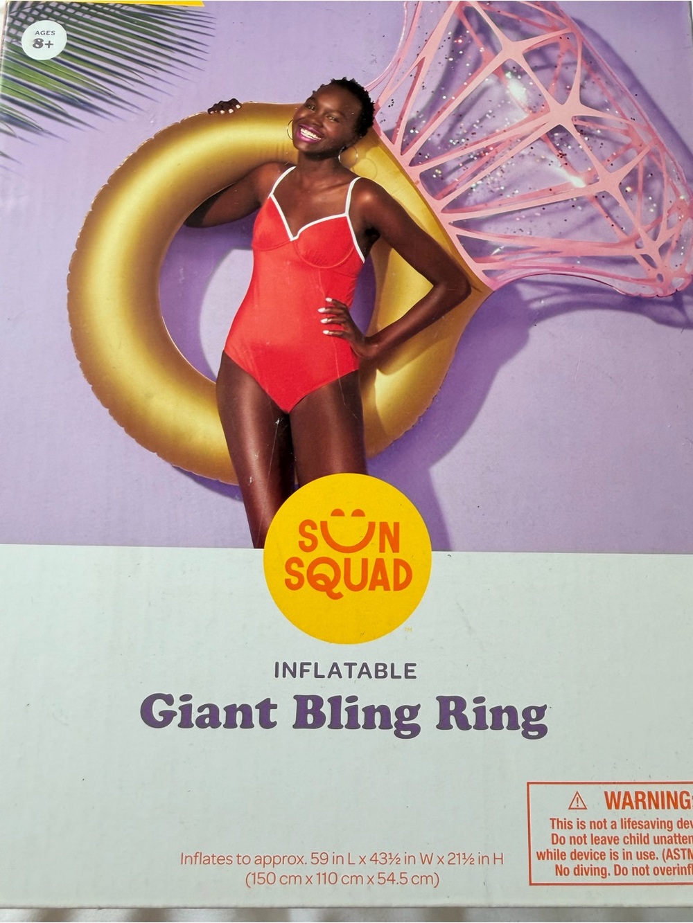 SUNSQUAD Inflatable Giant Bling Ring